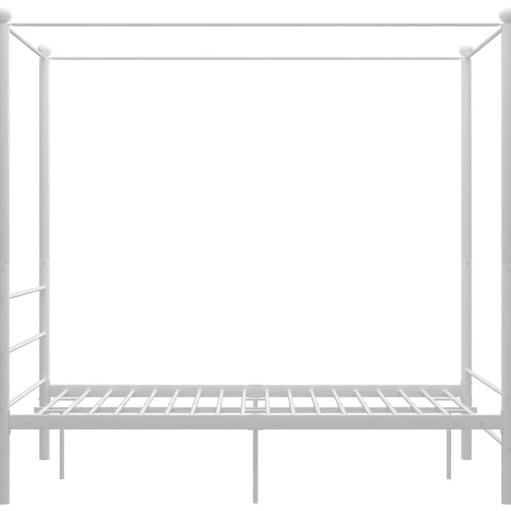 Bedden & Accessoires*vidaXL Hemelbedframe metaal 120x200 cm Wit
