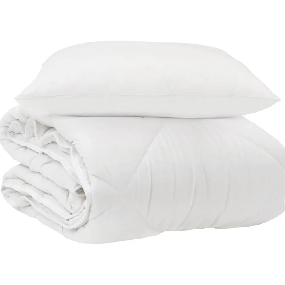 Het Duvet voor Elk Seizoen met kussen 2 pcs Wit Microvezel>vidaXL Sale