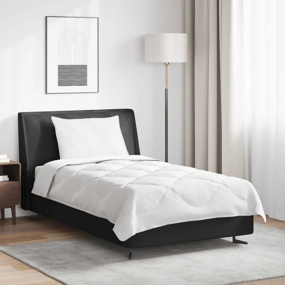 Linnengoed*vidaXL Het Duvet voor Elk Seizoen met kussen 2 pcs Wit Microvezel