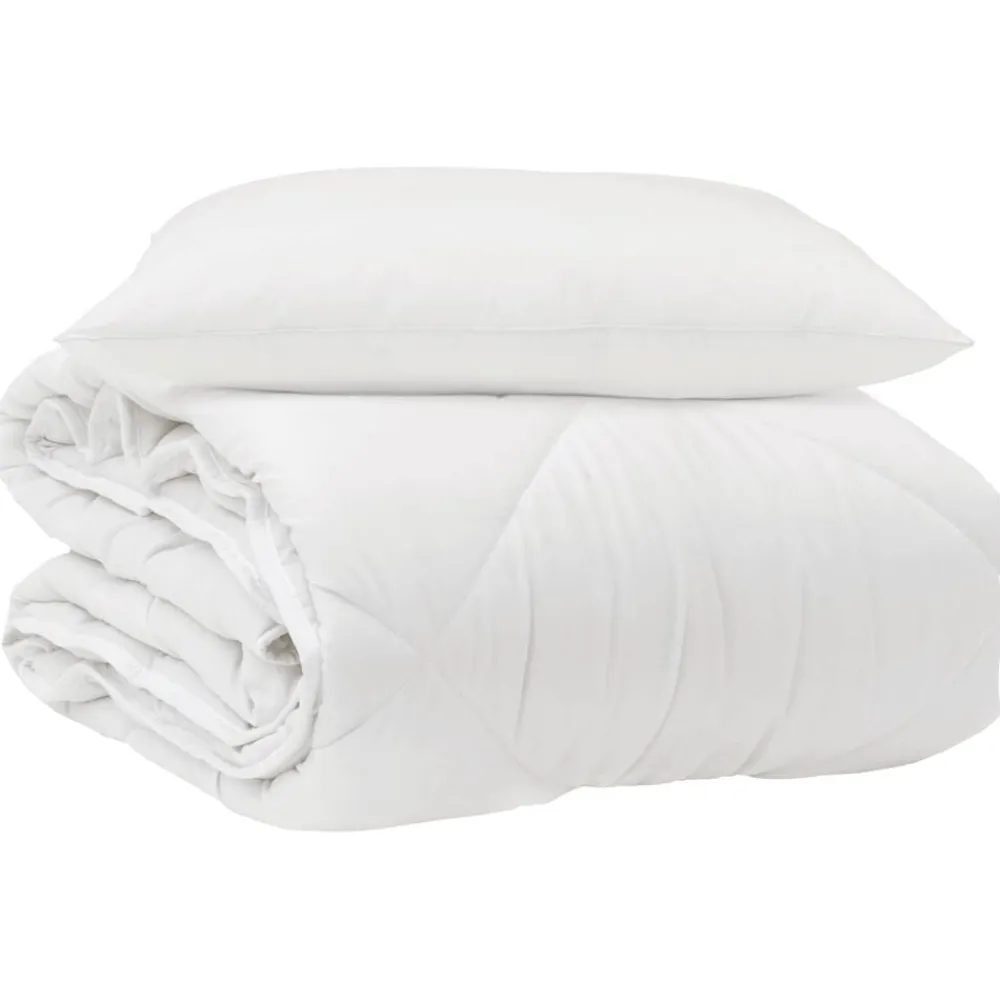 Het Duvet voor Elk Seizoen met kussen 2 pcs Wit Microvezel>vidaXL Clearance