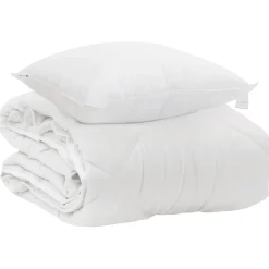 Linnengoed*vidaXL Het Duvet voor Elk Seizoen met kussen 2 pcs Wit Microvezel
