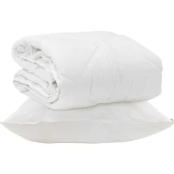 Linnengoed*vidaXL Het Duvet voor Elk Seizoen met kussen 2 pcs Wit Microvezel