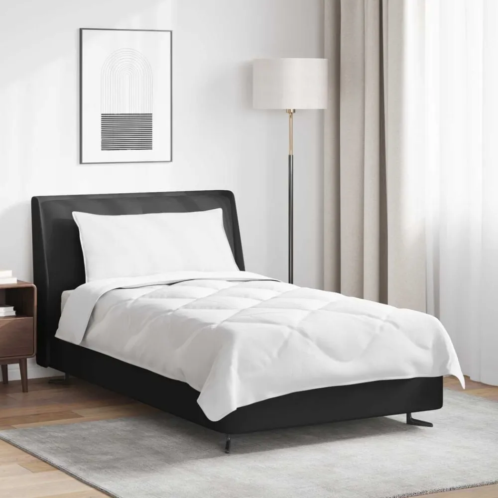 Linnengoed*vidaXL Het Duvet voor Elk Seizoen met kussen 2 pcs Wit Microvezel