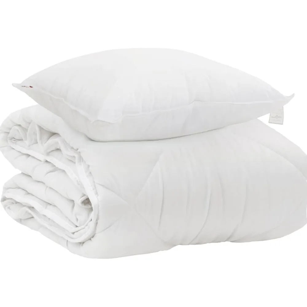 Het Duvet voor Elk Seizoen met kussen 2 pcs Wit Microvezel>vidaXL Clearance