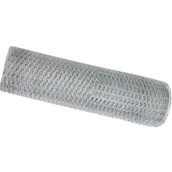 Tuinafscheidingen*vidaXL Hexagon Hek Zilver 0,6 x 10 m Gegalvaniseerd staal Ge&euml;galvaniseerd staal