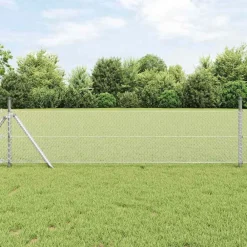 Tuinafscheidingen*vidaXL Hexagon Hek Zilver 0,6 x 10 m Gegalvaniseerd staal Ge&euml;galvaniseerd staal
