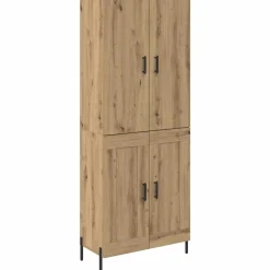 Kasten & Opbergmeubelen*vidaXL Highboard Artisan Eiken 69,5 x 34 x 180 cm Bewerkt hout artisanaal eikenkleurig