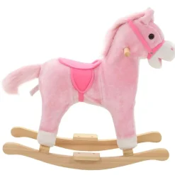 Speelgoed*vidaXL Hobbeldier paard 65x32x58 cm pluche roze