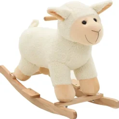 Speelgoed*vidaXL Hobbeldier schaap 78x34x58 cm pluche wit