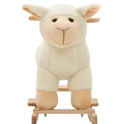 Speelgoed*vidaXL Hobbeldier schaap 78x34x58 cm pluche wit