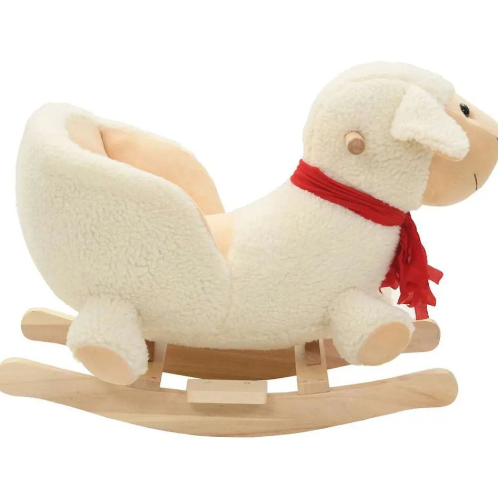 Hobbeldier schaap met rugleuning 60x32x50 cm pluche wit>vidaXL Online