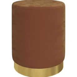 Hocker met opbergruimte rond fluweel 31 x 37 cm>vidaXL New