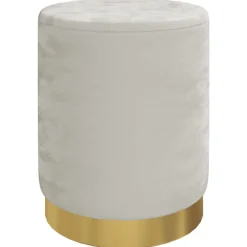 Stoelen*vidaXL Hocker met opbergruimte rond fluweel 31 x 37 cm Lichtgrijs