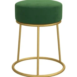 Hocker rond fluweel groen><noscript><img width=