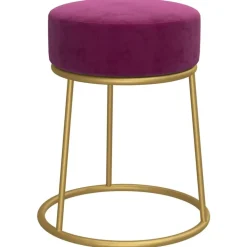 Hocker rond fluweel>vidaXL