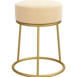 Hocker rond fluweel kleurig><noscript><img width=