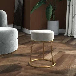 Hocker rond fluweel>vidaXL Sale