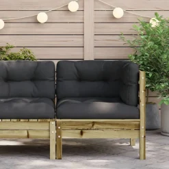 Hoekbank met kussens geïmpregneerd grenenhout><noscript><img width=