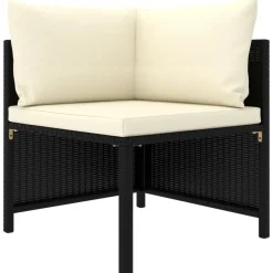 Hoekbank sectioneel met kussens poly rattan>vidaXL Best