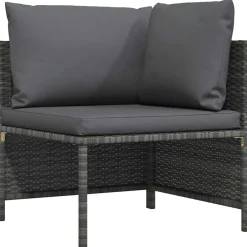 Hoekbank sectioneel met kussens poly rattan>vidaXL Clearance