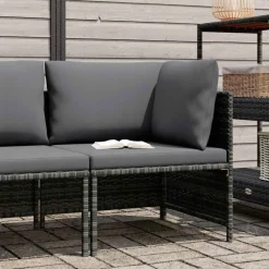 Hoekbank sectioneel met kussens poly rattan>vidaXL Clearance