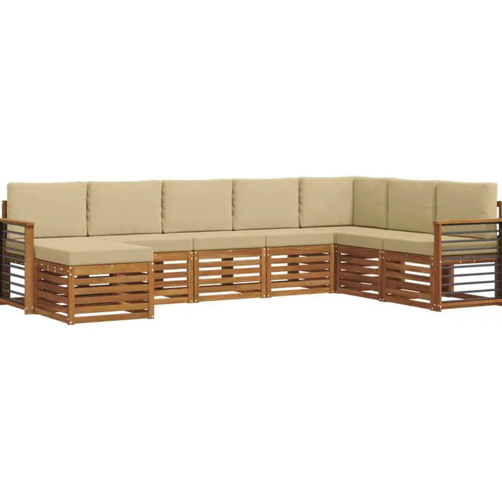 Hoekbank Set 8 pcs Massief Acaciahout>vidaXL