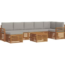 Hoekbank Set 8 pcs Massief Acaciahout>vidaXL Discount