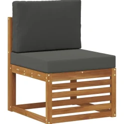 Meubelsets*vidaXL Hoekbank Set 6 pcs Massief Acaciahout Natuurlijk en antraciet