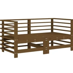 Tuinmeubelen*vidaXL Hoekbanken 2 st met kussens massief grenenhout honingbruin Honingbruin grenenhout
