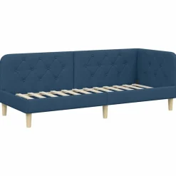 Bedden & Accessoires*vidaXL Hoekbedframe 80 x 200 cm Stof Blauw