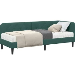Hoekbedframe 80 x 200 cm Fluweel><noscript><img width=