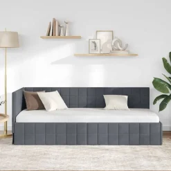 Hoekbedframe met hoofdeinde 80 cm x 200 cm Fluweel><noscript><img width=