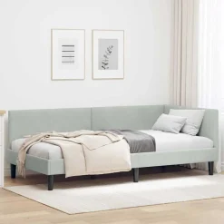 Hoekbedframe met hoofdeinde 80 cm x 200 cm Fluweel>vidaXL Sale