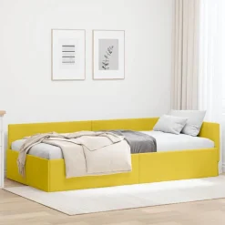 Hoekbedframe met hoofdeinde 80 cm x 200 cm Fluweel>vidaXL Outlet