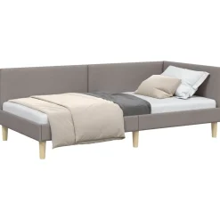 Hoekbedframe 80 cm x 200 cm Stof en multiplex>vidaXL Hot