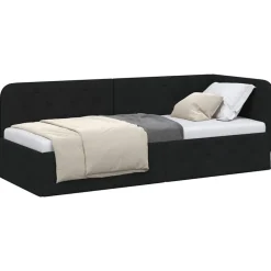 Hoekbedframe 80 x 200 cm Stof><noscript><img width=