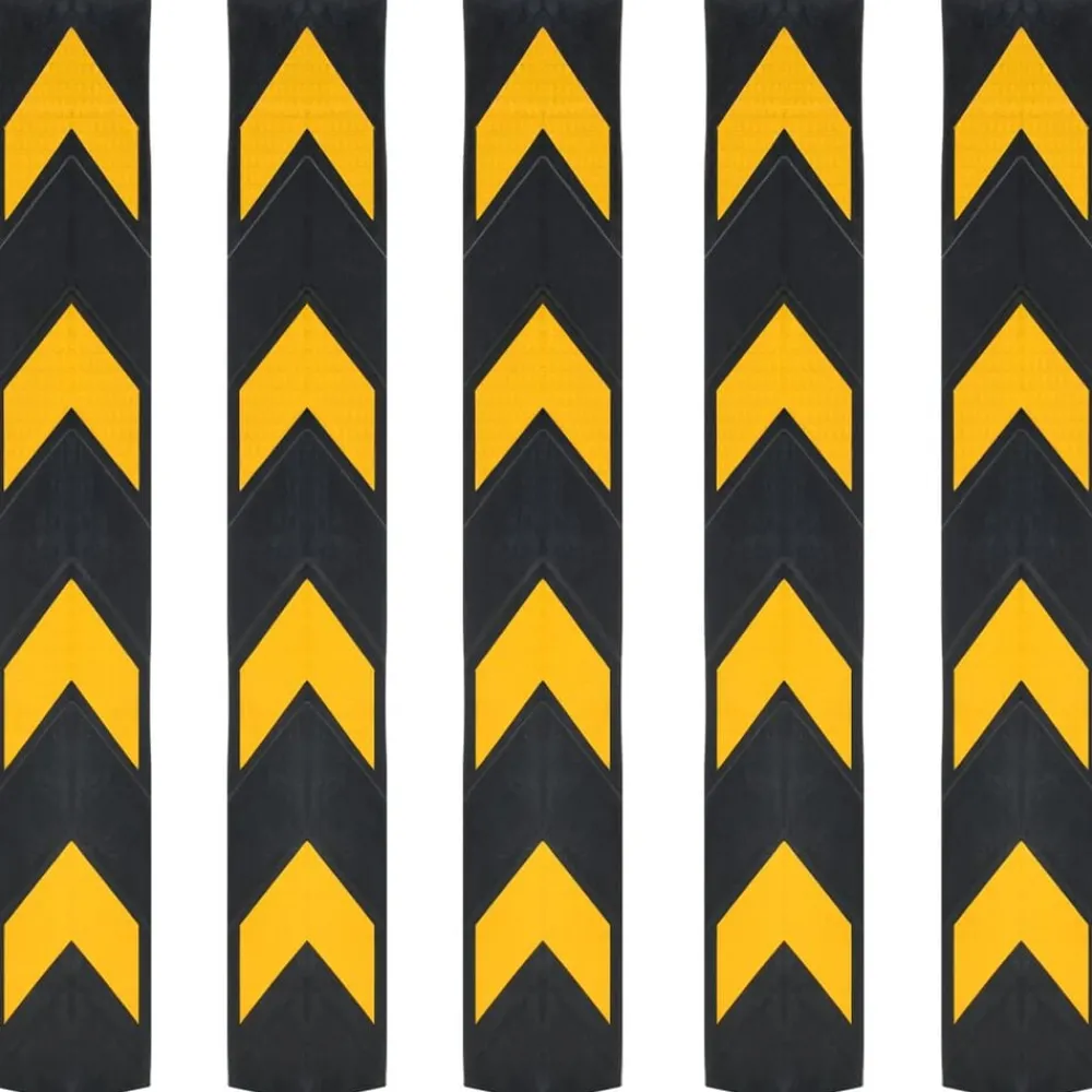 Uithangborden*vidaXL Hoekbeschermers reflecterend 80 cm rubber 5 st
