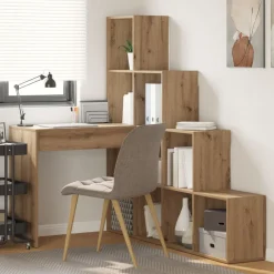 Hoekbureau Artisan Eiken 101,5 x 149,5 x 149,5 cm Bewerkt hout>vidaXL Outlet