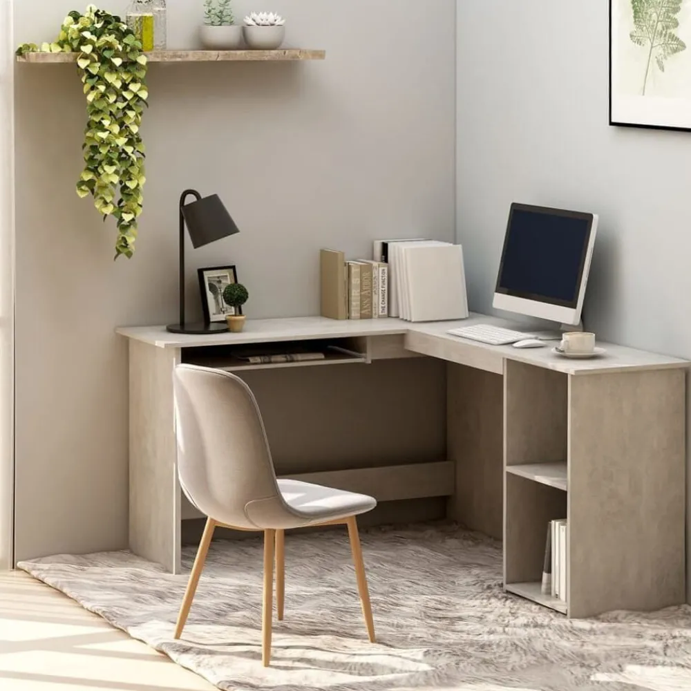 Hoekbureau L-vormig 120x140x75 cm bewerkt hout>vidaXL Discount
