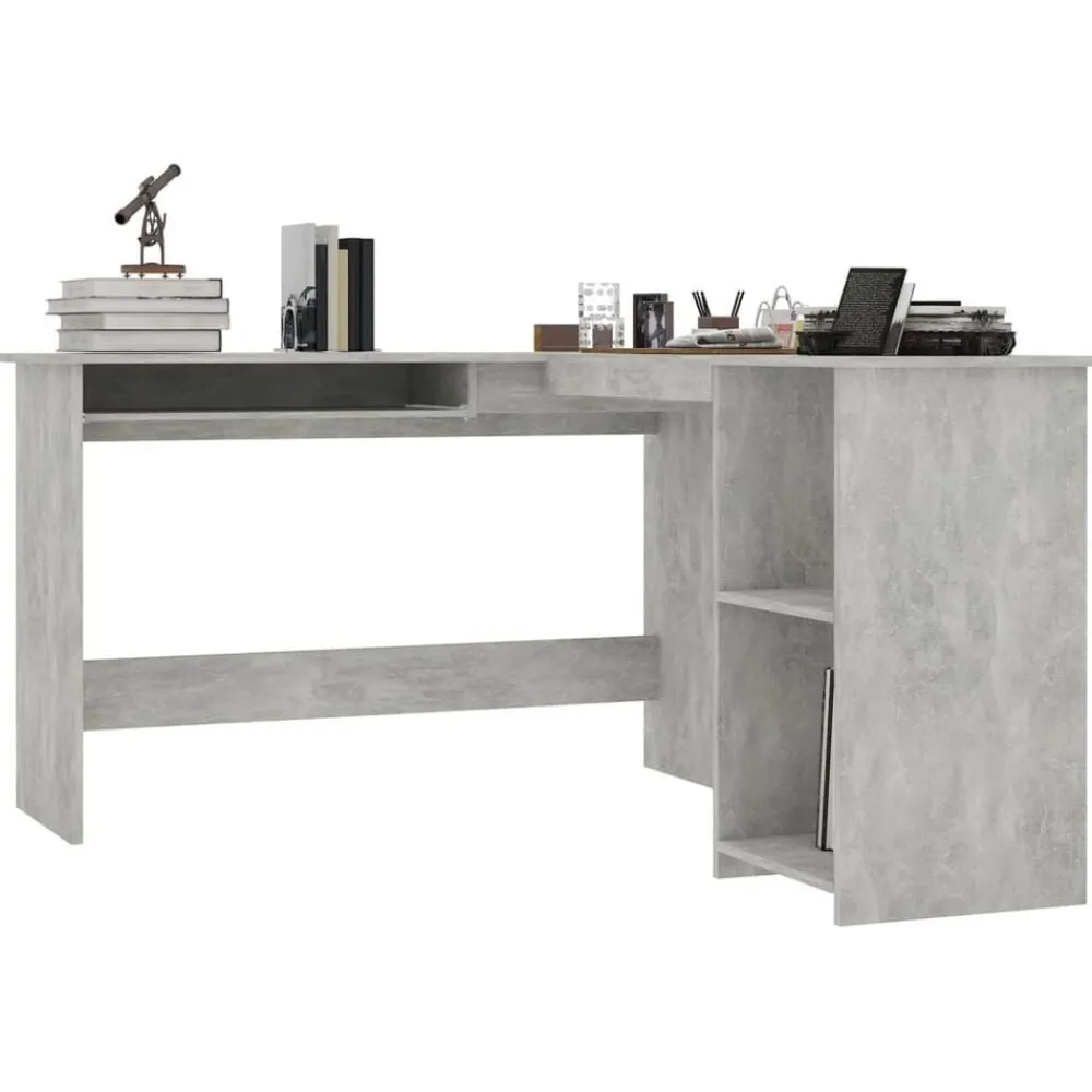 Hoekbureau L-vormig 120x140x75 cm bewerkt hout>vidaXL Discount