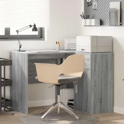 Kantoormeubelen*vidaXL Hoekbureau met lade 102 x 88 x 75 cm Grijs sonoma