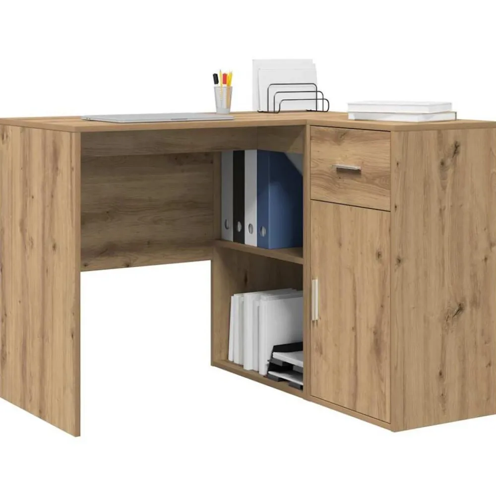 Hoekbureau met lade Artisan Eiken 102 x 88 x 75 cm>vidaXL Clearance