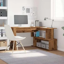 Hoekbureau 200,5x50x76 cm bewerkt hout kleurig><noscript><img width=