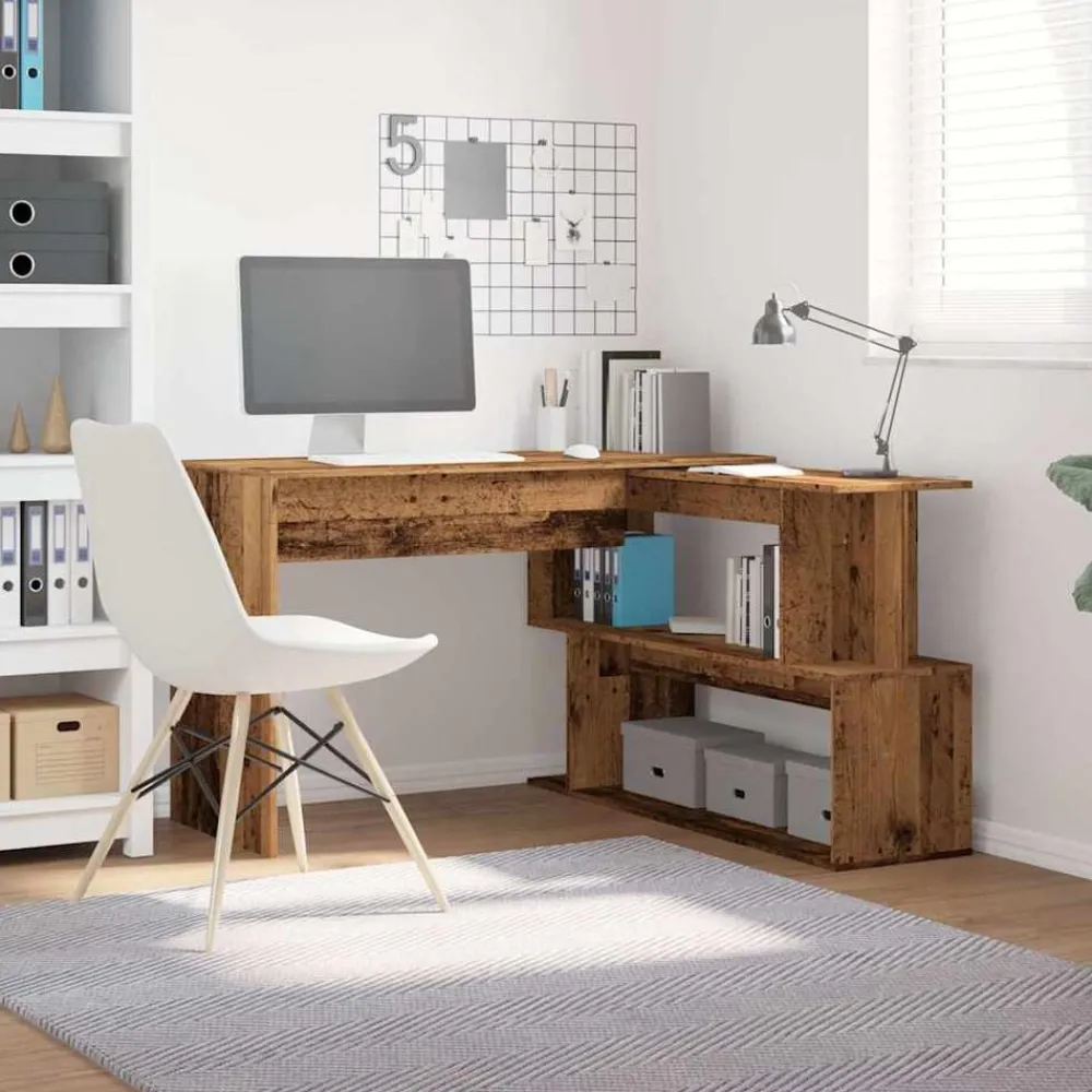 Hoekbureau 200,5x50x76 cm bewerkt hout kleurig>vidaXL Best