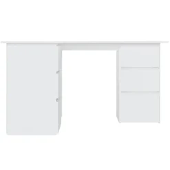 Kantoormeubelen*vidaXL Hoekbureau 145x100x76 cm bewerkt hout Wit