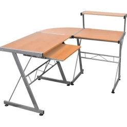 Hoekbureau 132x112x99 cm bewerkt hout>vidaXL Best