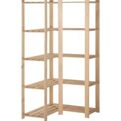 Industriële Opslag*vidaXL Hoekopbergrek 5-laags 82,5x82,5x170 cm massief grenenhout