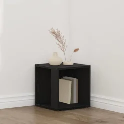 Kasten & Opbergmeubelen*vidaXL Hoekplanken 33 x 33 x 34,5 cm Bewerkt hout Zwart eiken
