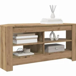 Tv-Meubels*vidaXL HoekTVKast Artisan Eiken 102 x 40,5 x 45 cm Bewerkt hout artisanaal eikenkleurig