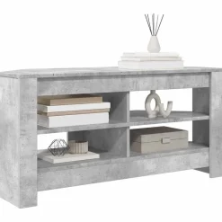 Tv-Meubels*vidaXL HoekTVKast Beton Grijs 102 x 40,5 x 45 cm Bewerkt hout Betongrijs